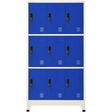 Ormarić s ključem sivo-plavi 90 x 45 x 180 cm čelični | shoptok.hr