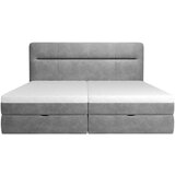 MID.YOU POSTELJA Z VZMETNICO 160 cm x 200 cm , les, tekstil, leseni material siva | Shoptok.si