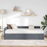  Kotni okvir postelje z matrico Drugo 2 pcs Siva Žamet, (5000123171) | Shoptok.si