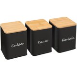 Tutumi Set od 3 crna kuhinjska spremnika | shoptok.hr