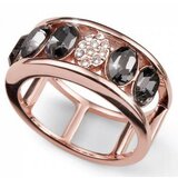  Ženski oliver weber style rosegold silver night prsten sa swarovski crnim kristalima m ( 41137rgm ) Cene