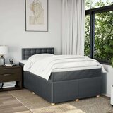 vidaXL Box spring postelja z vzmetnico temno siva 120x190 cm blago | Shoptok.si