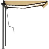  Avtomatska tenda LED + senzor 3,5x2,5 m rumena in bela, (20728527) | Shoptok.si