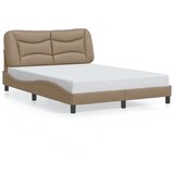 Maison Chic Posteljni okvir - Dvoposteljna postelja - Zakonska postelja z vzglavjem kapučino 140x200 cm umetno usnje-J16226, (21773901) | Shoptok.si