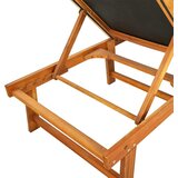  Ležaljke za sunčanje 2 kom crne od drva bagrema i tekstilena | shoptok.hr