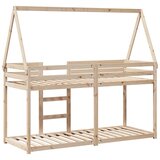 Krevet na kat s krovom 80 x 200 cm od masivne borovine | shoptok.hr