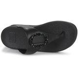 Fitflop LULU CRYSTAL-CIRCLET LEATHER TOE-POST SANDALS Crna | shoptok.hr
