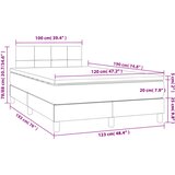  Krevet s oprugama i madracem svjetlosivi 120x190 cm od tkanine | shoptok.hr