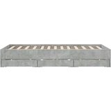  Posteljni okvir s predali betonsko siv 150x200cm inženirski les | Shoptok.si