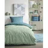 posteljina plavo zelena renforce 140x200