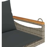 vidaXL Klupa za ljuljanje s jastucima siva 109x62x40 cm od poliratana | shoptok.hr