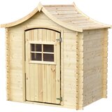 Timbela Zunanja otroška hiška, 19 mm deske - Lesena igralna hiška brez podov V152 x 112 x 146 cm / 1,1 m2 - M550-1, naravni les, (21813844) Cene