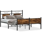  Okvir kreveta bez madraca boja hrasta 140 x 190 cm drveni | shoptok.hr