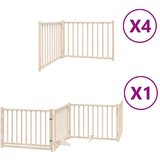 vidaXL Vrata za pse s vratašcima 12 panela sklopiva 960 cm drvo topole | shoptok.hr