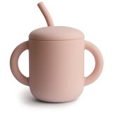 Mushie kozarec silikonski s slamico blush | Shoptok.si