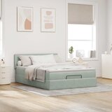 Otomanski krevet s madracem i LED 140x190 cm baršunasti | shoptok.hr