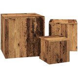 Pomoćni stolići 3 kom. Staro drvo obrađeno drvom | shoptok.hr