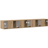  TV zidni ormar 2 kom. Umjetnička hrastovina Konstruirano drvo | shoptok.hr