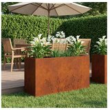 vidaXL Vrtna saksija Rđa 100 x 20 x 49 cm Otporni čelik - Otporni čelik 100 x 20 x 49 cm 1 | shoptok.hr