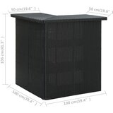  Kutni barski stol crni 100 x 50 x 105 cm od poliratana | shoptok.hr