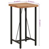  Barska miza 55x55x107 cm trden akacijev les in železo, (20948700) | Shoptok.si