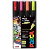Uni PC-5M POSCA, set 4/1 NEON