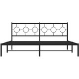  Metalni okvir za krevet s uzglavljem crni 180x200 cm | Eponuda.com