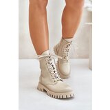 CheBello Leather Worker Ankle Boots With Charms Zipper Cene