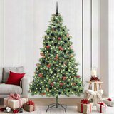  Umjetno božićno drvce S LED lampica Zelena 240 cm PVC i metal | shoptok.hr