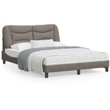 vidaXL Posteljni okvir z vzglavjem taupe 120x200 cm blago | Shoptok.si