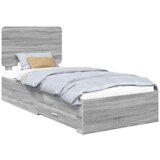  Okvir za krevet Siva Sonoma 75 x 190 cm Konstruirano drvo | shoptok.hr