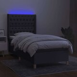  Box spring s madracem LED tamnosivi 90x190 cm tkanina | shoptok.hr