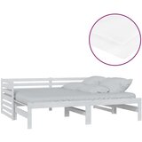  Dnevni ležaj na izvlačenje 2 x (90 x 200) cm bijeli od borovine | shoptok.hr