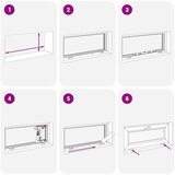  Prozor za podrum RISOR Bijeli 100 x 50 cm PVC i staklo - Bijeli 100 x 50 cm (dvostruki sloj) Naginjanje i okretanje desno | shoptok.hr