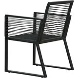  7-dijelni vrtni blagovaonski set od PVC ratana crni | shoptok.hr