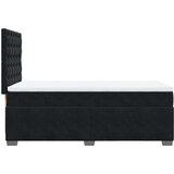 vidaXL Box spring postelja z vzmetnico črna 80x200 cm žamet | Shoptok.si