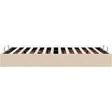 vidaXL Otomanski posteljni okvir brez vzmetnice krem 120x190 cm blago, (21611516) | Shoptok.si