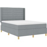  Postelja z vzmetnico Svetlo Siva 140x190 cm Tekstil, (22050470) | Shoptok.si