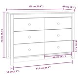  TV omarica medeno rjava 100x40x72 cm trdna borovina, (20654309) | Shoptok.si