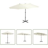 The Living Store Zunanji senčnik z aluminijastim drogom 460x270 cm peščen - Senčnik, (21743662) | Shoptok.si