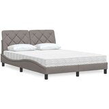  Postelja z vzmetnico taupe 140x190 cm blago, (21829041) | Shoptok.si