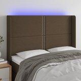  LED uzglavlje tamnosmeđe 147x16x118/128 cm od tkanine | shoptok.hr