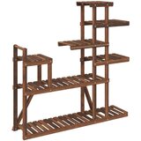 vidaXL Stojalo za rastline 110x25x111 cm trden les jelke | Shoptok.si