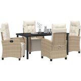 vidaXL Set vanjskog namještaja od 5 dijelova Bež Poly Rattan | shoptok.hr