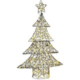 vidaXL Božično drevo med 120 LED Toplo bela 120 cm Ratan | Shoptok.si