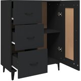  Komoda crna 69,5 x 34 x 90 cm od konstruiranog drva | shoptok.hr