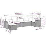  7-dijelni set vrtnih sofa od poliratana s jastucima bež | shoptok.hr