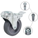 vidaXL Gibljiva kolesa z luknjami za sornik 24 kosov 75 mm, (21036082) | Shoptok.si