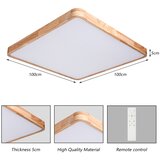 Brilagi LED prigušiva svetiljka WOODLINE SQUARE LED/180W/230V hrast 100x100 cm + daljinski upravljač | Eponuda.com