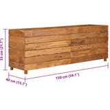  Povišena gredica 150 x 40 x 55 cm reciklirana tikovina i čelik | shoptok.hr